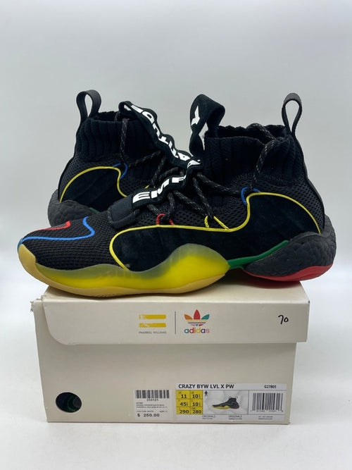 adidas Crazy BYW X Pharrell Gratitude and Empathy 11 (Moderately Worn Pre-Owned)adidasBlack/Multi-Color - Image 1