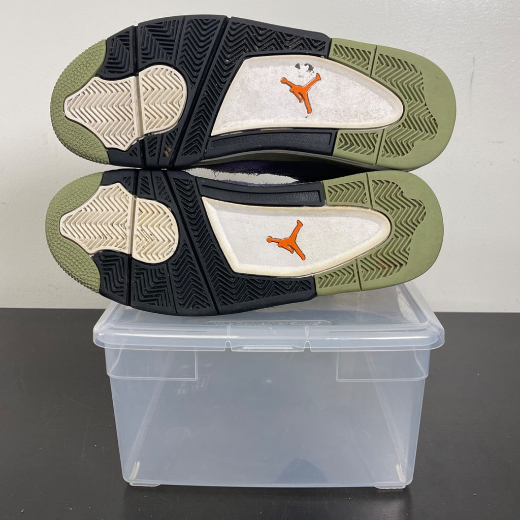 Jordan 4 Retro Canyon Purple (Women's) 12W (Moderately Worn Pre-Owned)JordanCanyon Purple/Anthracite/Alligator/Safety Orange - Image 5