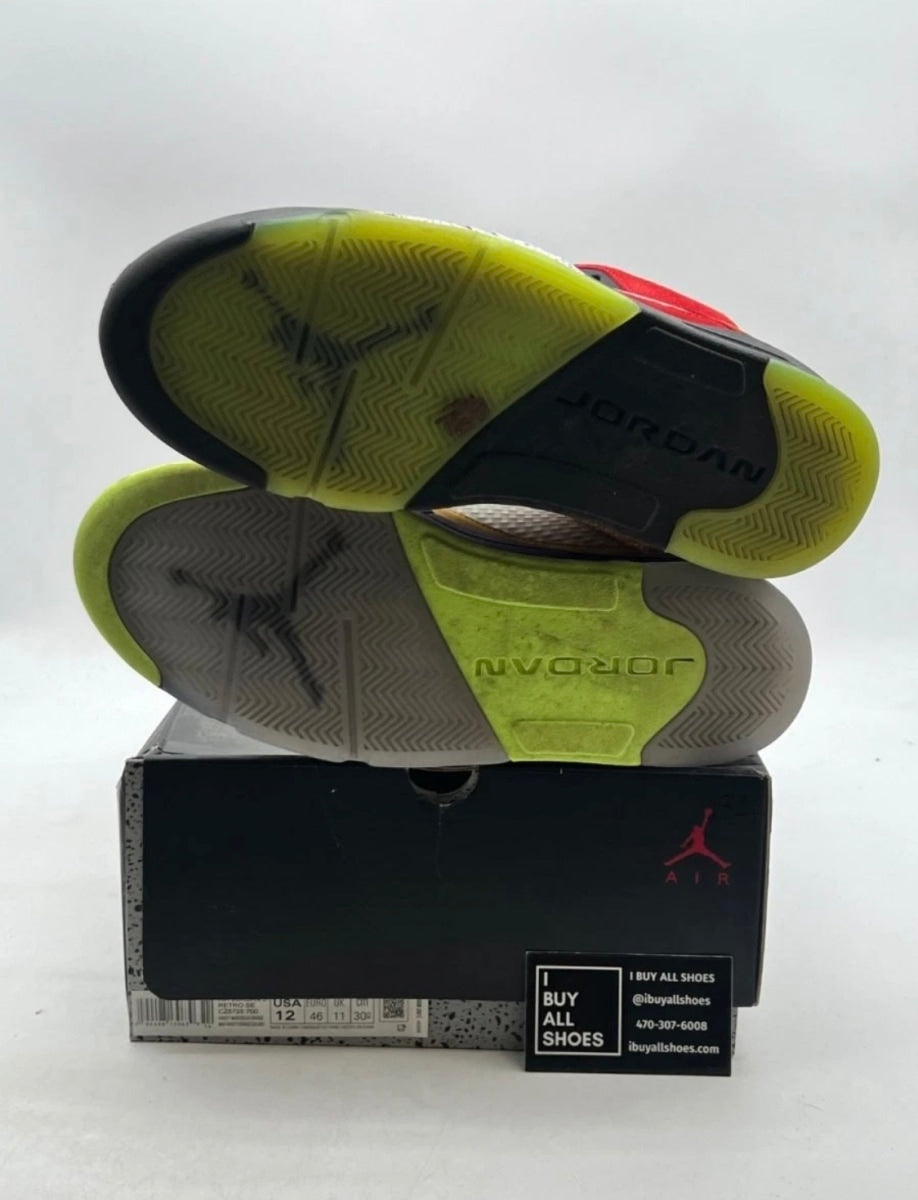 Jordan 5 Retro What The 12 (Lightly Worn Pre-Owned)JordanVarsity Maize/Court Purple-Ghost Green-Solar Orange - Image 8