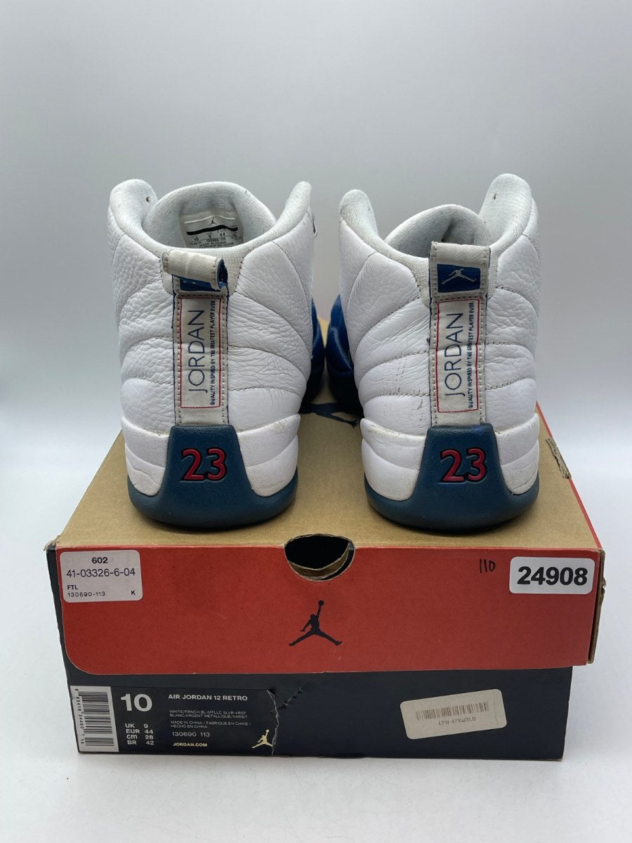 Jordan 12 Retro French Blue (2016) 10 (Moderately Worn Pre-Owned)JordanWhite/French Blue-Metallic Silver-Varsity Red - Image 3