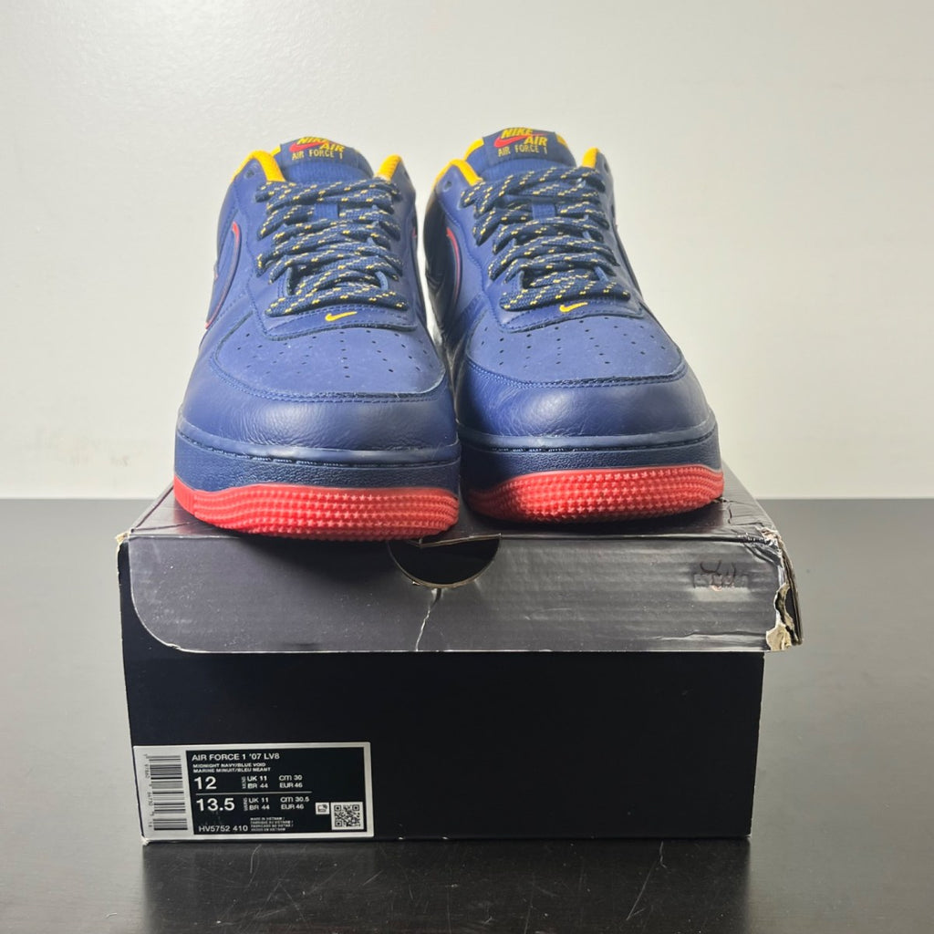 Nike Air Force 1 Low Retro Lettering 12 (Lightly Worn Pre-Owned)NikeNavy/Red/Gold - Image 2