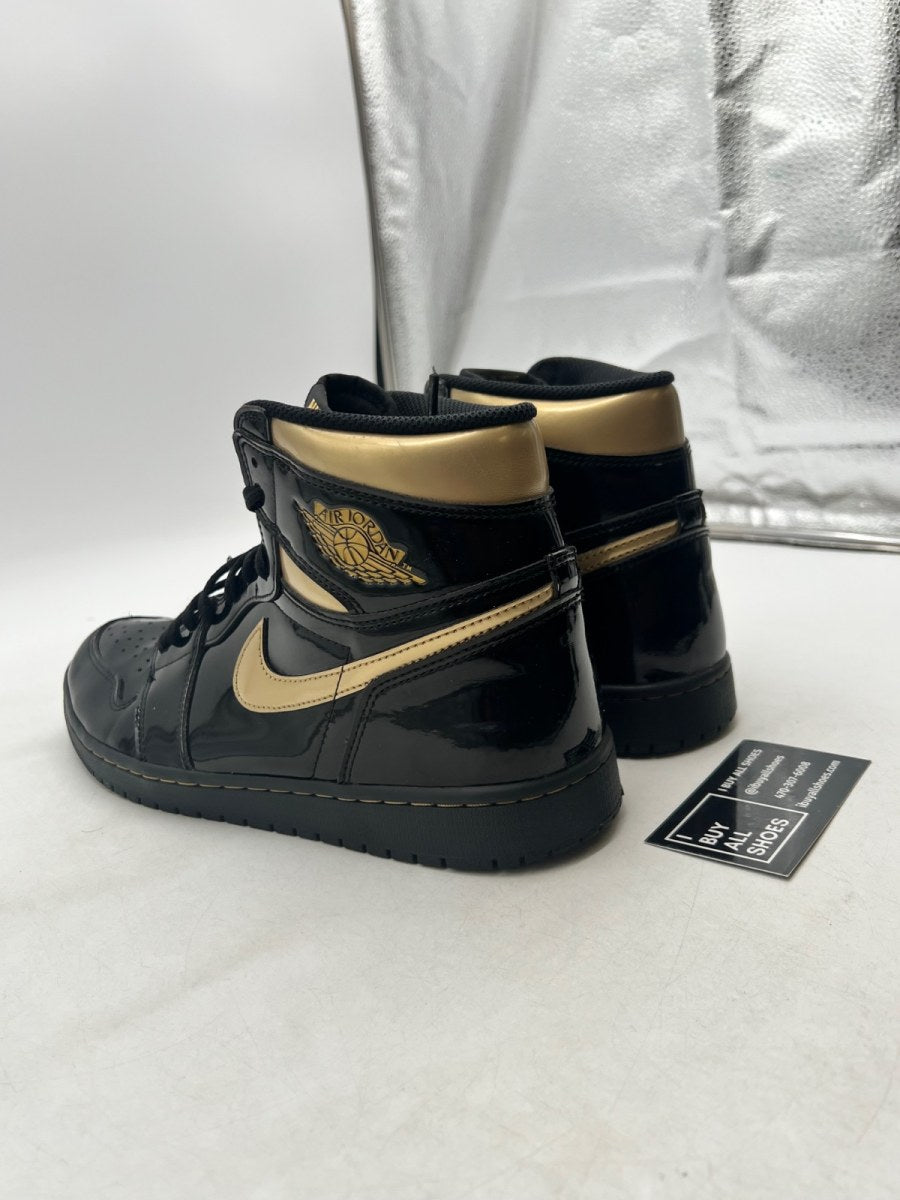 Jordan 1 Retro High Black Metallic Gold (2020) 11.5 (Moderately Worn Pre-Owned) - Image 4