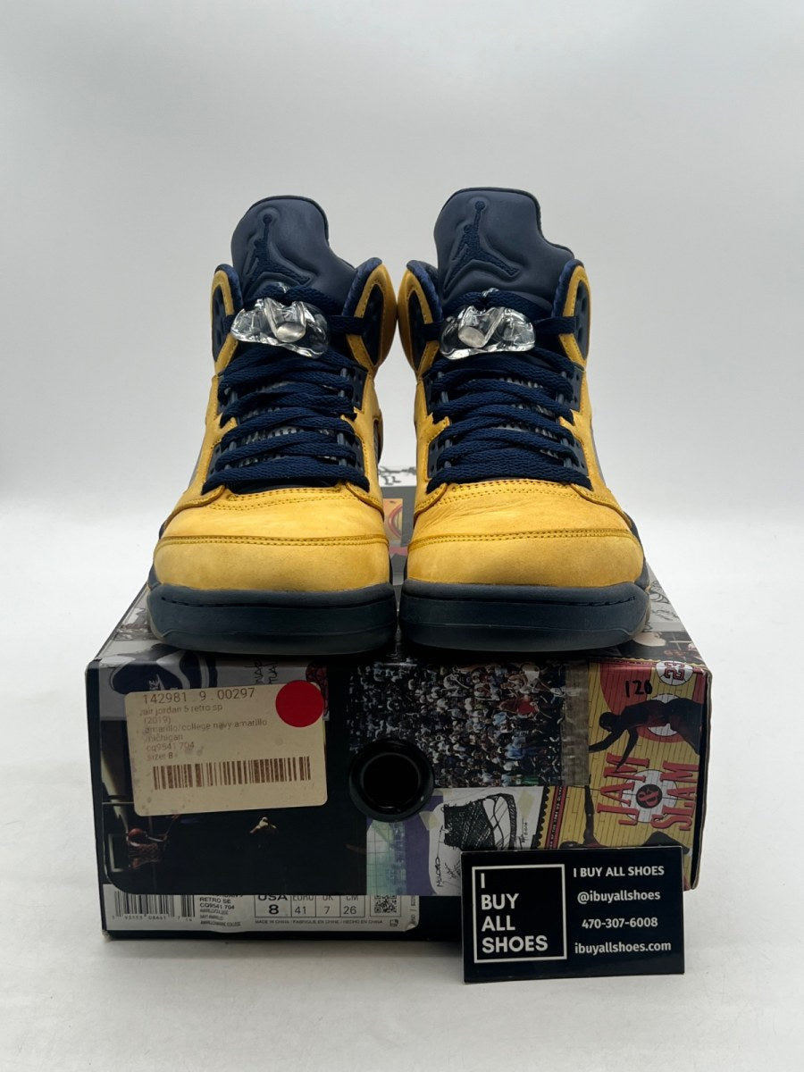Jordan 5 Retro Michigan (2019) 8 (Moderately Worn Pre-Owned) - Image 2