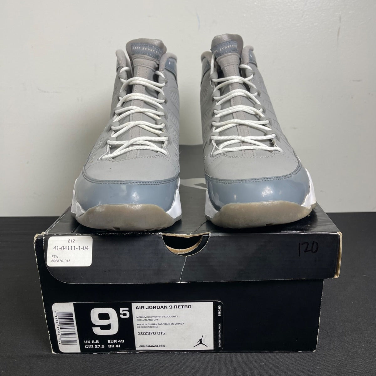 Jordan 9 Retro Cool Grey (2012) (Size 9.5) - Image 2