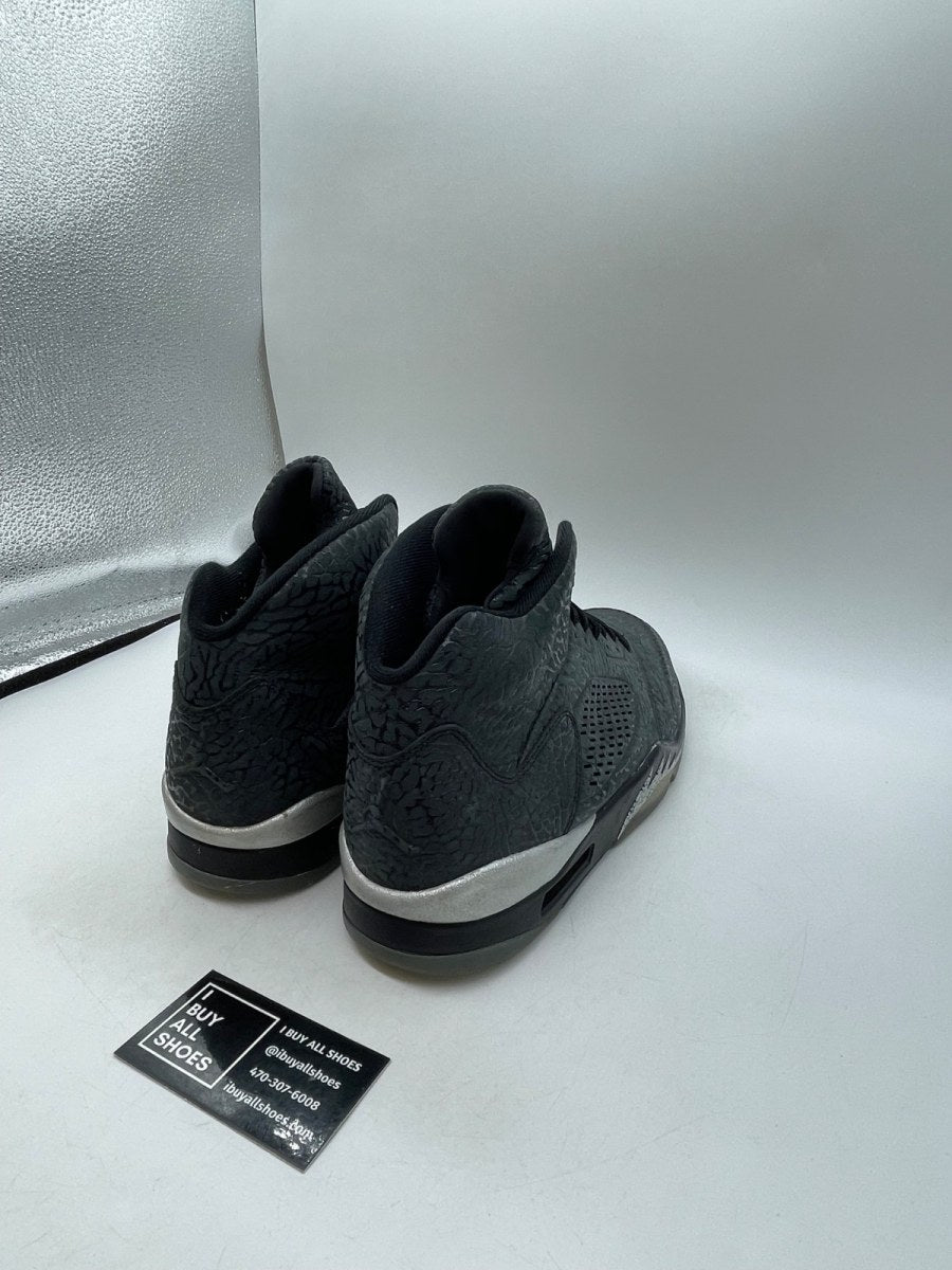 Jordan 5 Retro 3Lab5 Black Silver 13 (Heavily Worn Pre-Owned) - Image 5