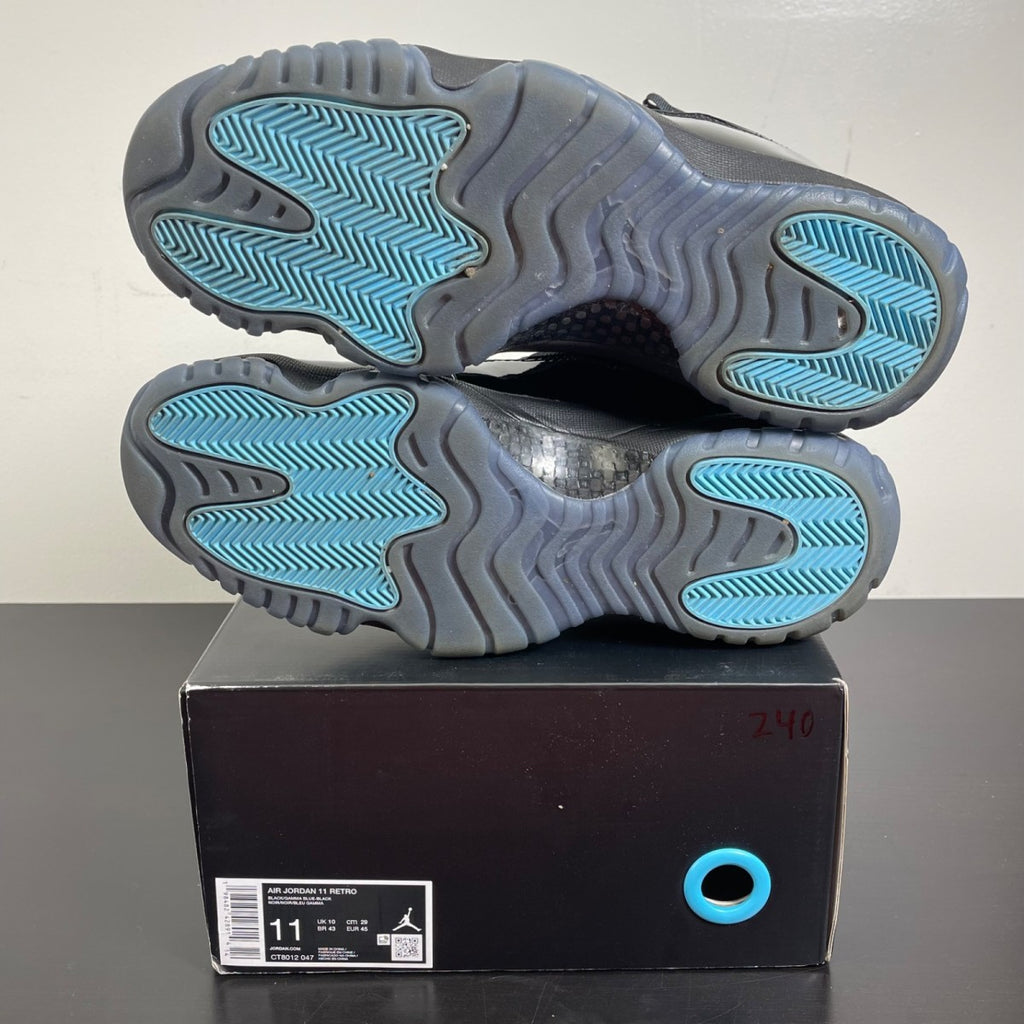 Jordan 11 Retro Gamma Blue (2025) 11 (Lightly Worn Pre-Owned)JordanBlack/Gamma Blue/Varsity Maize - Image 5