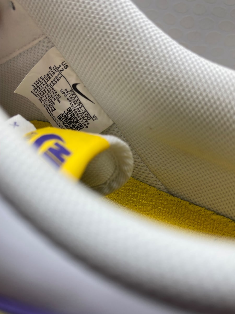 Nike Air Force 1 Low Retro QS Kobe Bryant Lakers Home 12 (Moderately Worn Pre-Owned) - Image 8