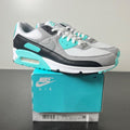 Nike Air Max 90 Recraft Turquoise 13 (Lightly Worn Pre-Owned)NikeWhite/Particle Grey-Black-Turquoise - Image 1