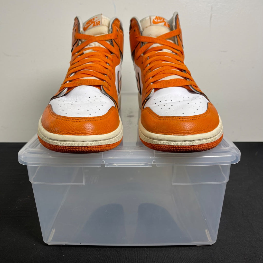 Jordan 1 Retro High OG Starfish (Women's) 12W (Moderately Worn Pre-Owned)JordanWhite/Starfish-Cacao Wow-Sail - Image 2