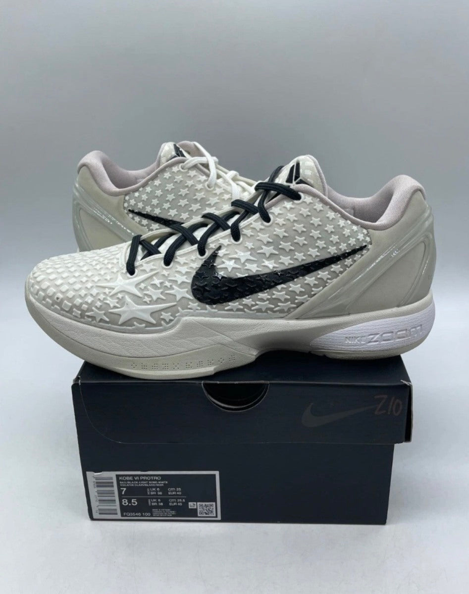 Nike Kobe 6 Protro Sail All-Star 7 (Lightly Worn Pre-Owned)NikeSail/Black/Light Bone/White/Platinum Violet - Image 1