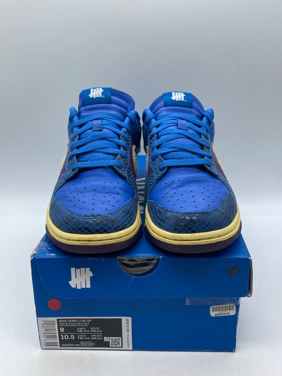 Nike Dunk Low Undefeated 5 On It Dunk vs. AF1 9 (Moderately Worn Pre-Owned)NikeSignal Blue/White-Night Purple - Image 2