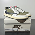 Jordan 1 Retro Low OG SP Travis Scott Medium Olive 10 (Lightly Worn Pre-Owned)JordanMedium Olive/Black/Sail/Muslin - Image 1