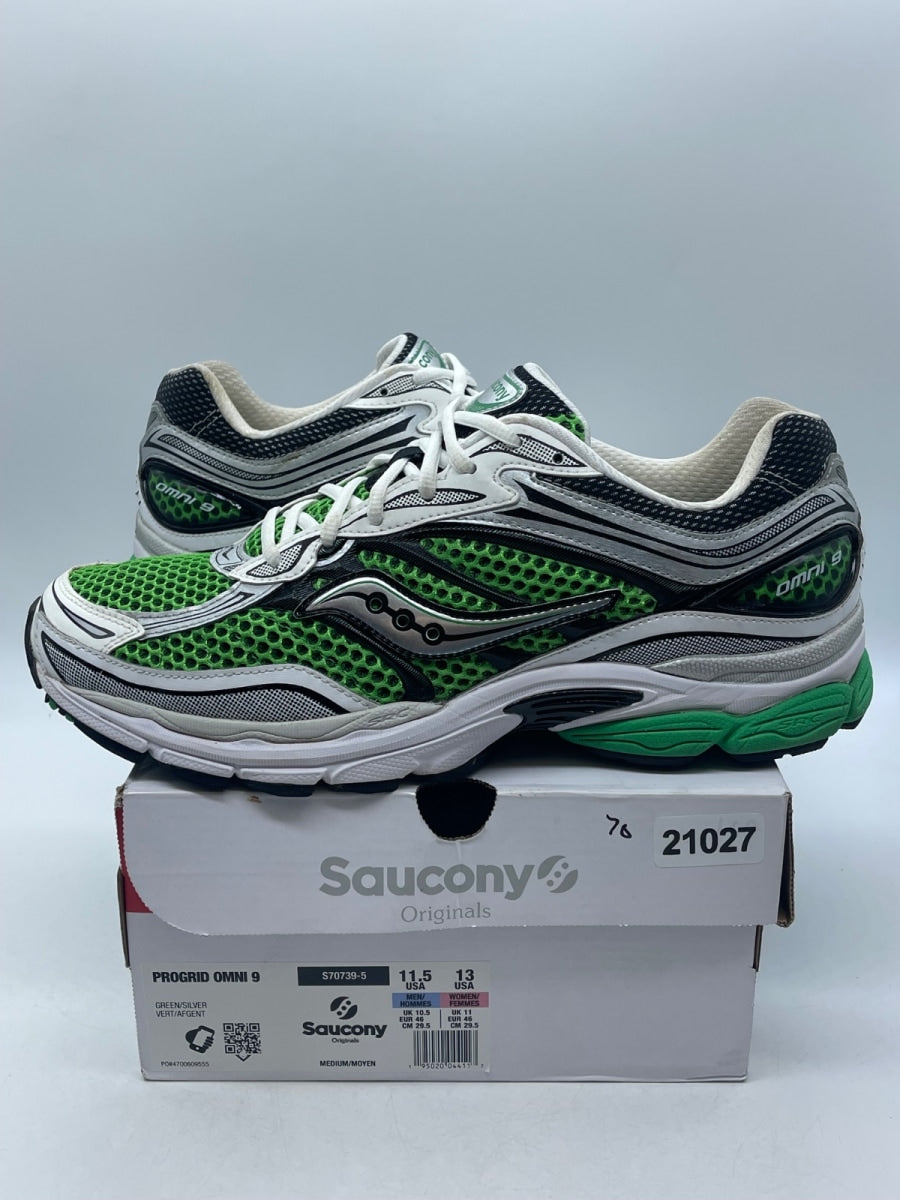 Saucony ProGrid Omni 9 OG Green Silver 11.5 (Moderately Worn Pre-Owned) - Image 1