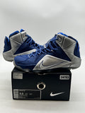 Nike LeBron 12 What If 9.5 (Moderately Worn Pre-Owned)NikeDeep Royal Blue/Metallic Silver/Lyon Blue/White - Image 1