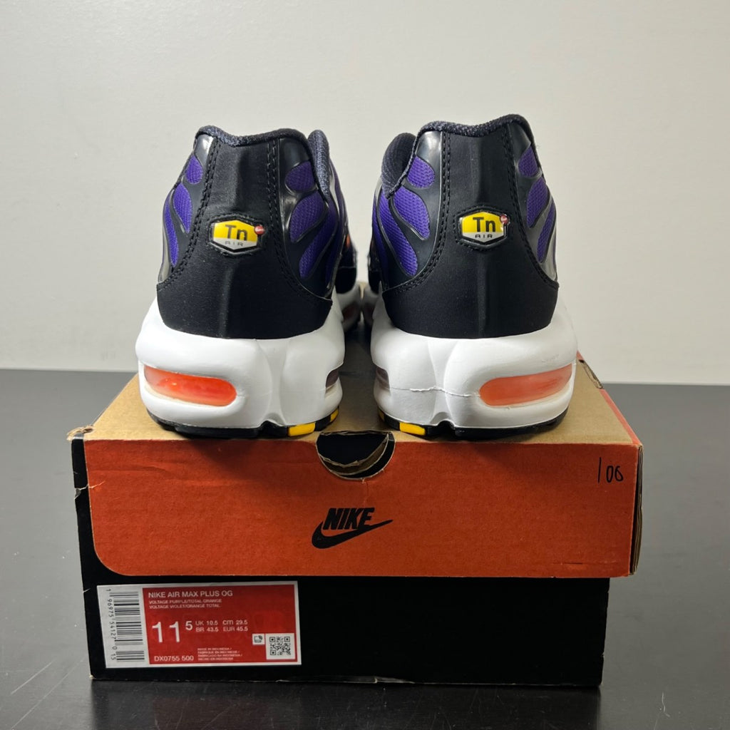Nike Air Max Plus OG Voltage Purple (2024) 11.5 (Lightly Worn Pre-Owned)NikeVoltage Purple/Total Orange/Purple Agate - Image 4