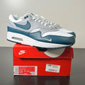 Nike Air Max 1 Dark Teal Green 13 (Lightly Worn Pre-Owned)NikeWhite/Dark Teal Green-Wolf Grey-Black - Image 1