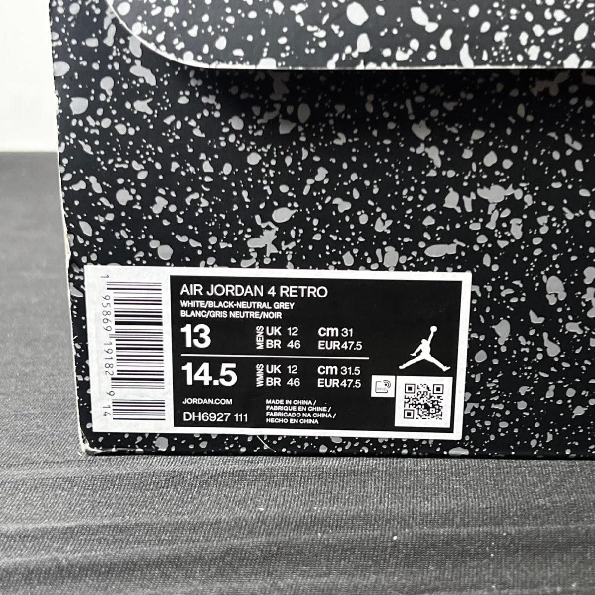 Jordan 4 Retro Military Black 13 (Lightly Worn Pre-Owned)JordanWhite/Black-Neutral Grey - Image 6
