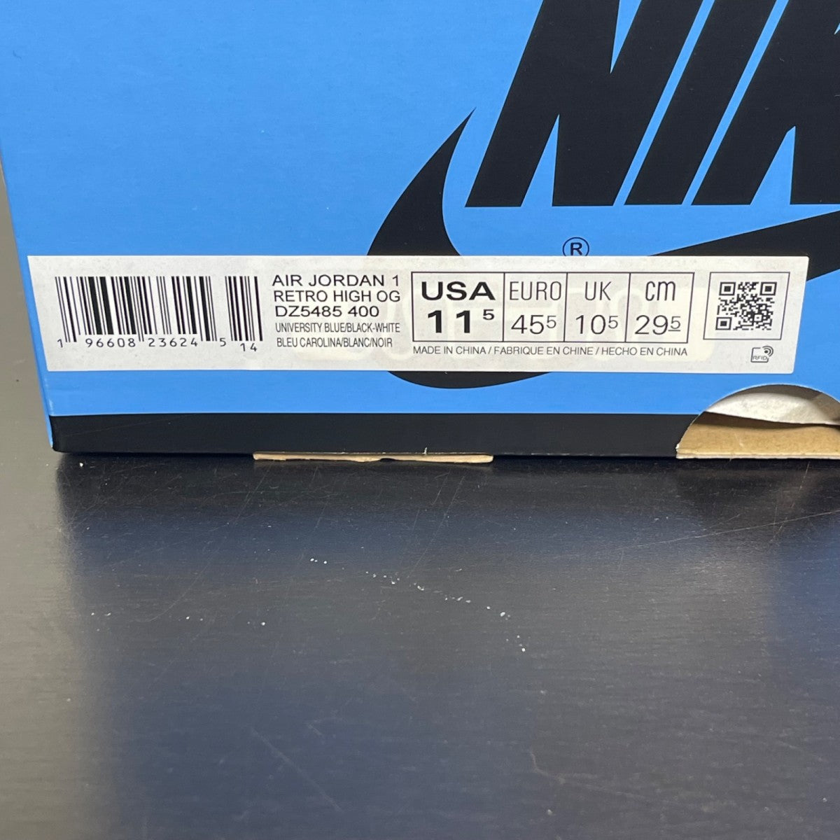 Jordan 1 Retro High OG UNC Toe 11.5 (New Pre-Owned)JordanUniversity Blue/Black/White - Image 7