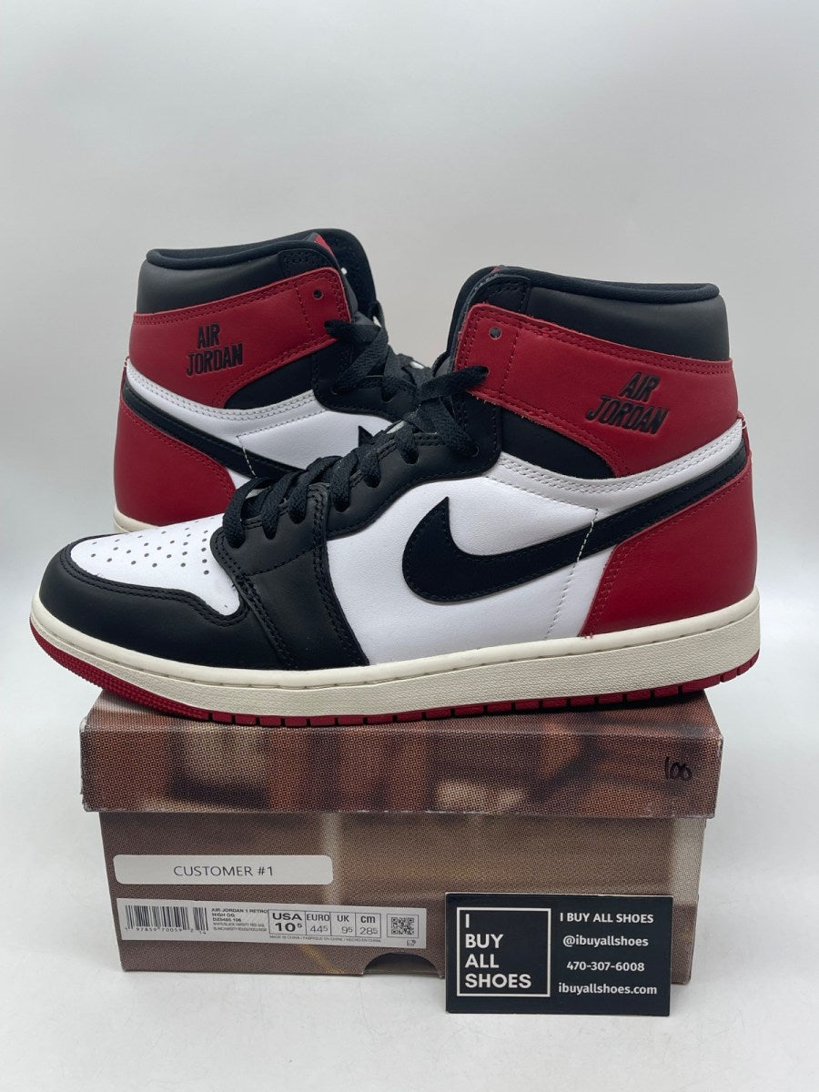 Jordan 1 Retro High OG Black Toe Reimagined 10.5 (Moderately Worn Pre-Owned) - Image 1