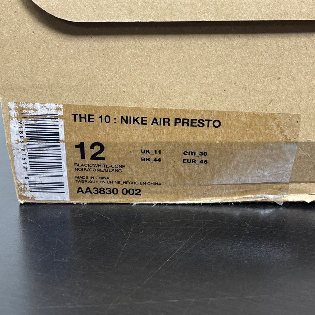 Nike Air Presto Off-White Black (2018) 12 (Moderately Worn Pre-Owned)NikeBlack/White-Cone - Image 7