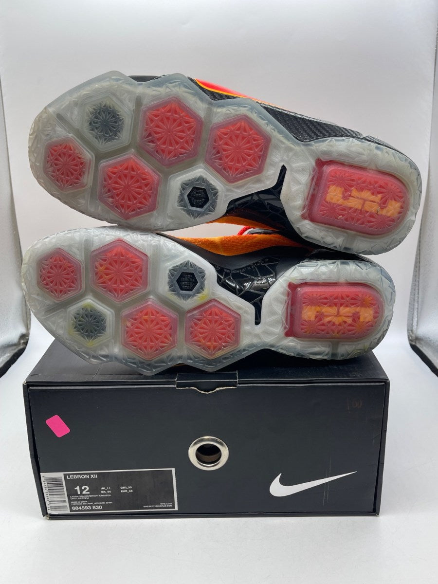 Nike LeBron 12 Witness 12 (Moderately Worn Pre-Owned)NikeLaser Orange/Green Glow-Black - Image 7