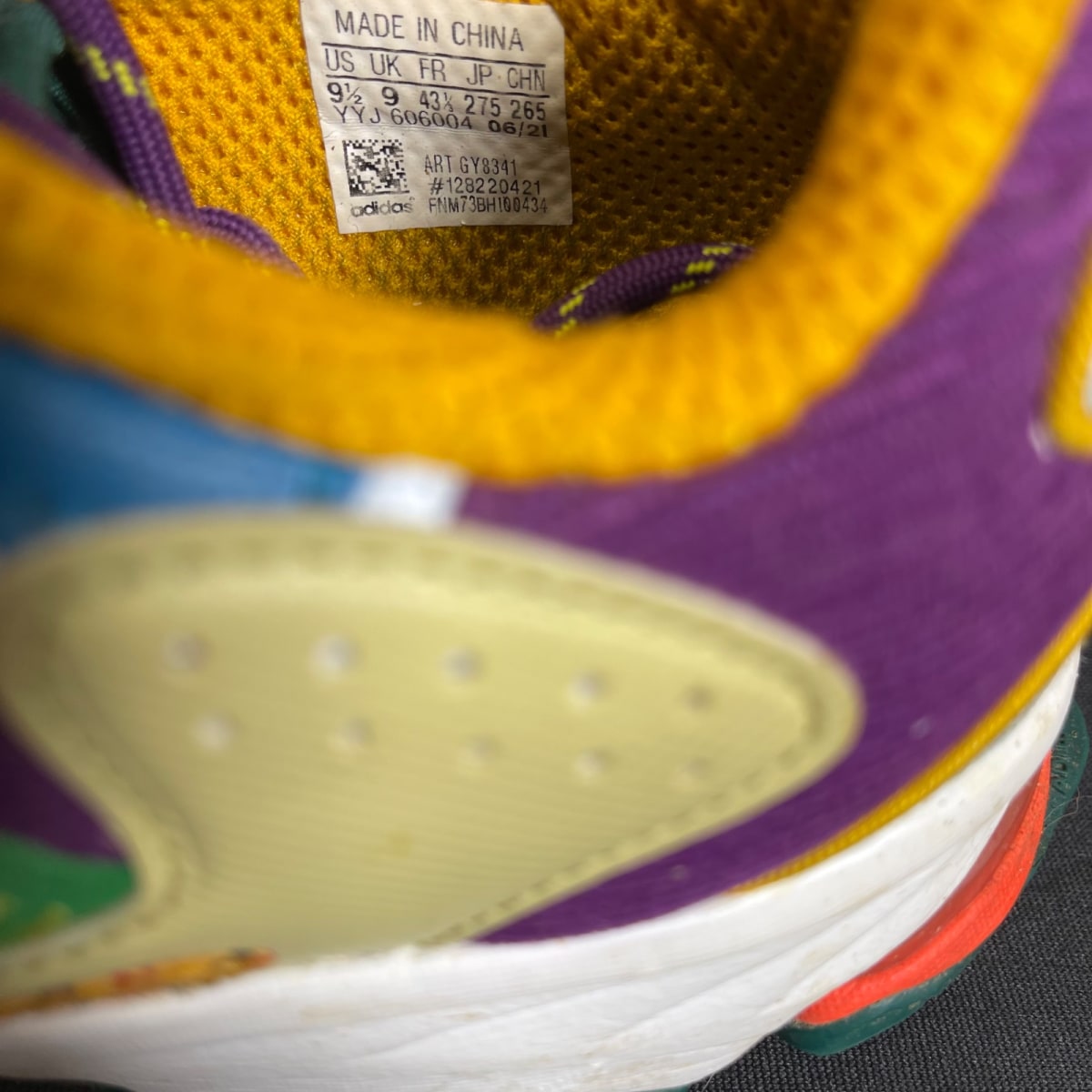 adidas Superturf Adventure Sean Wotherspoon Jiminy Cricket 9.5 (Moderately Worn Pre-Owned)adidasSail/Orange/Purple/Teal - Image 6