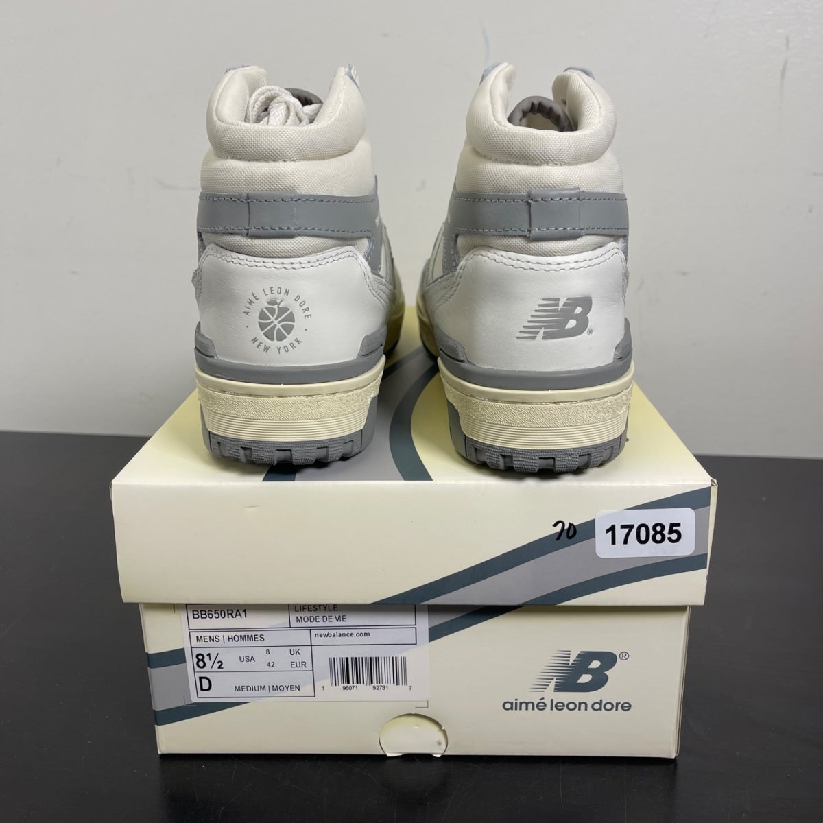 New Balance 650R Aime Leon Dore White Grey 8.5 (Moderately Worn Pre-Owned)New BalanceWhite/Grey - Image 4