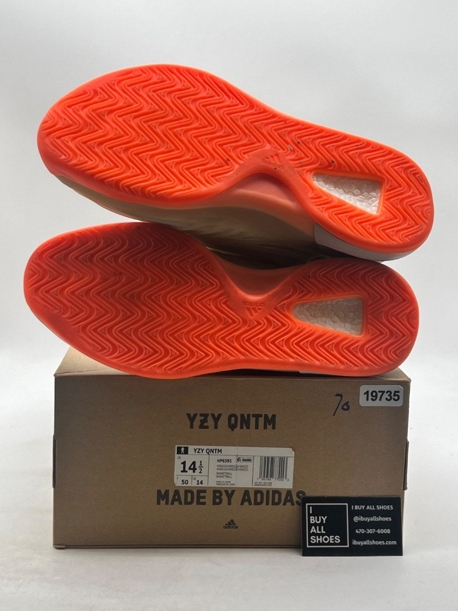 adidas Yeezy QNTM Hi-Res Coral 14.5 (Lightly Worn Pre-Owned) - Image 7