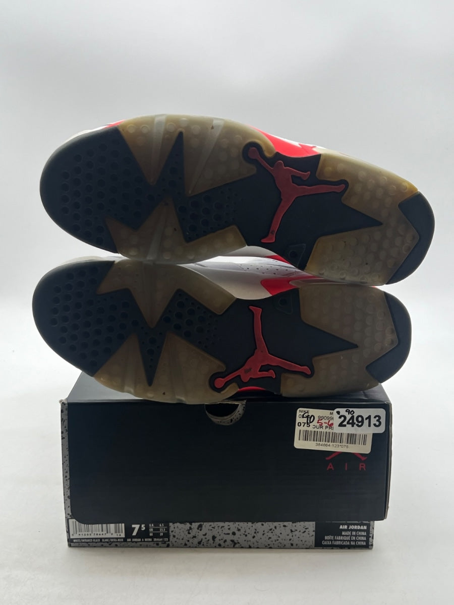 Jordan 6 Retro Infrared White (2014) 7.5 (Lightly Worn Pre-Owned)JordanWhite/Infrared - Image 8