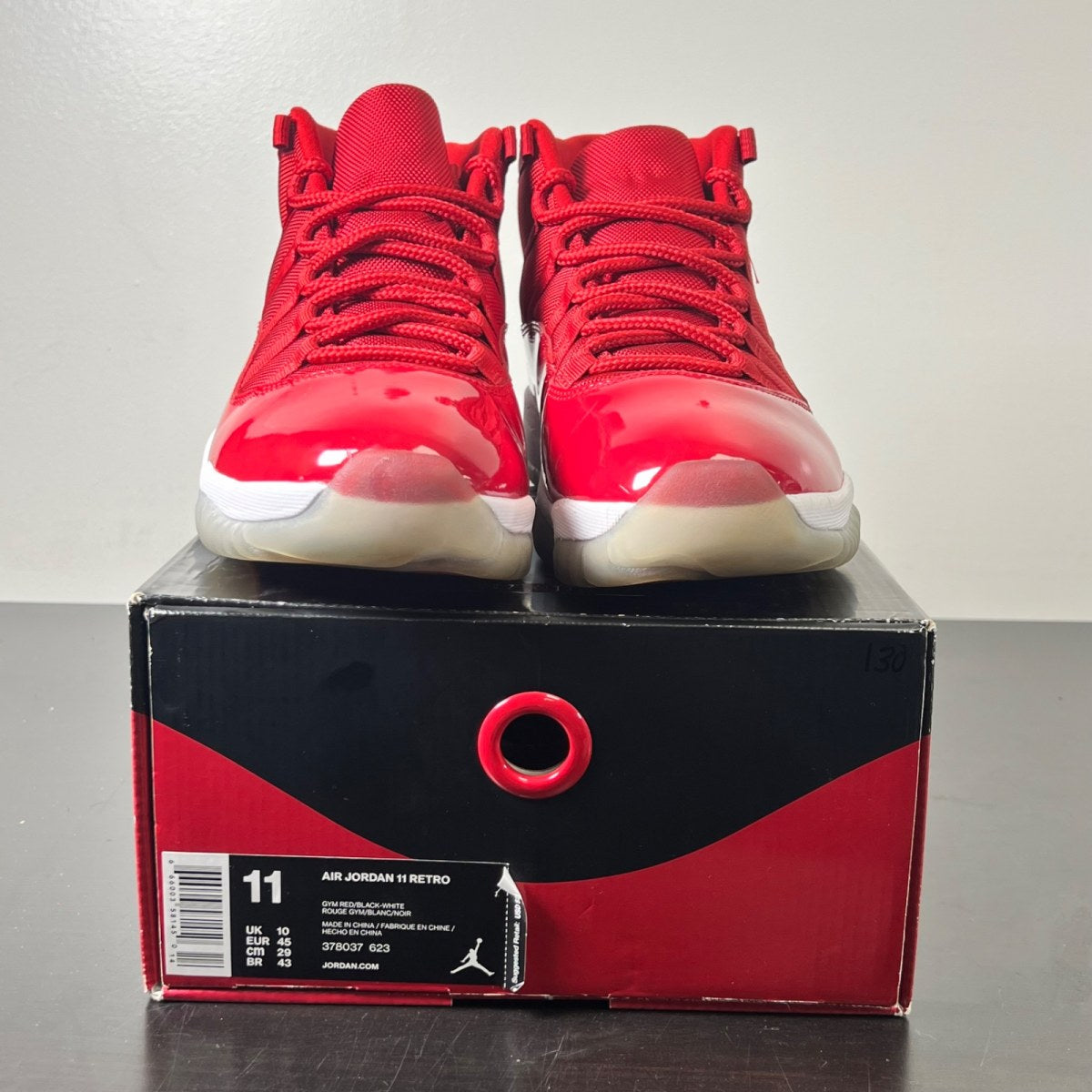 Jordan 11 Retro Win Like 96 11 (Lightly Worn Pre-Owned)JordanGym Red/Black-White - Image 2