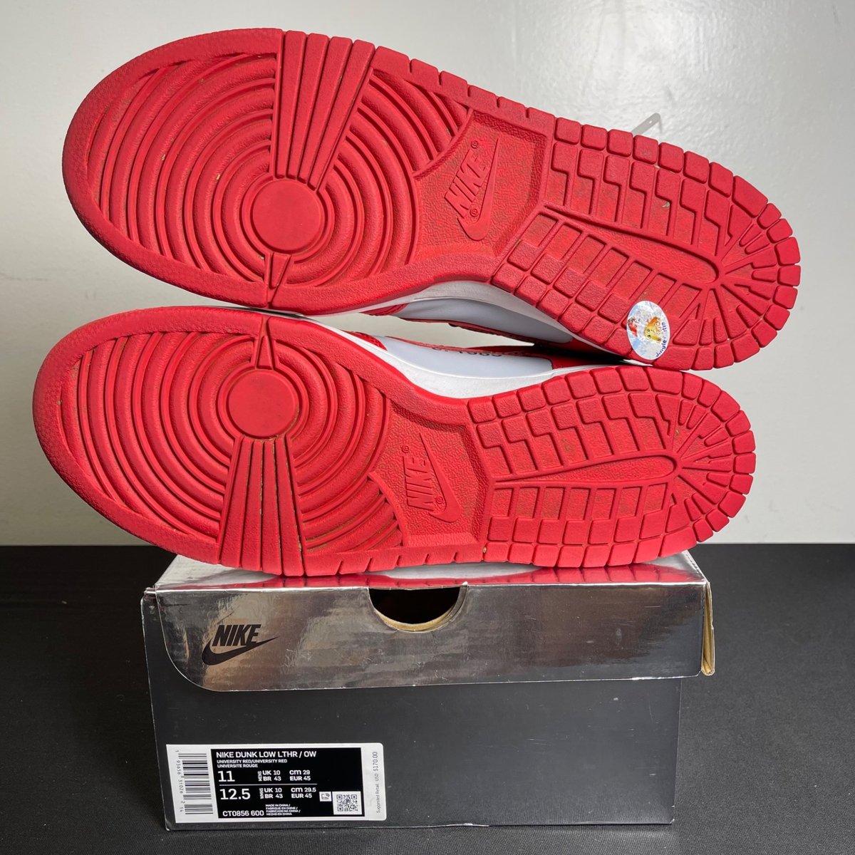 Nike Dunk Low Off-White University Red (Size 11) - aux