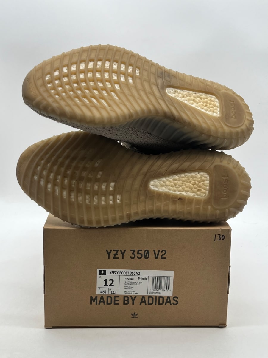 adidas Yeezy Boost 350 V2 Slate 12 (Moderately Worn Pre-Owned)adidasSlate/Core Black/Slate - Image 8