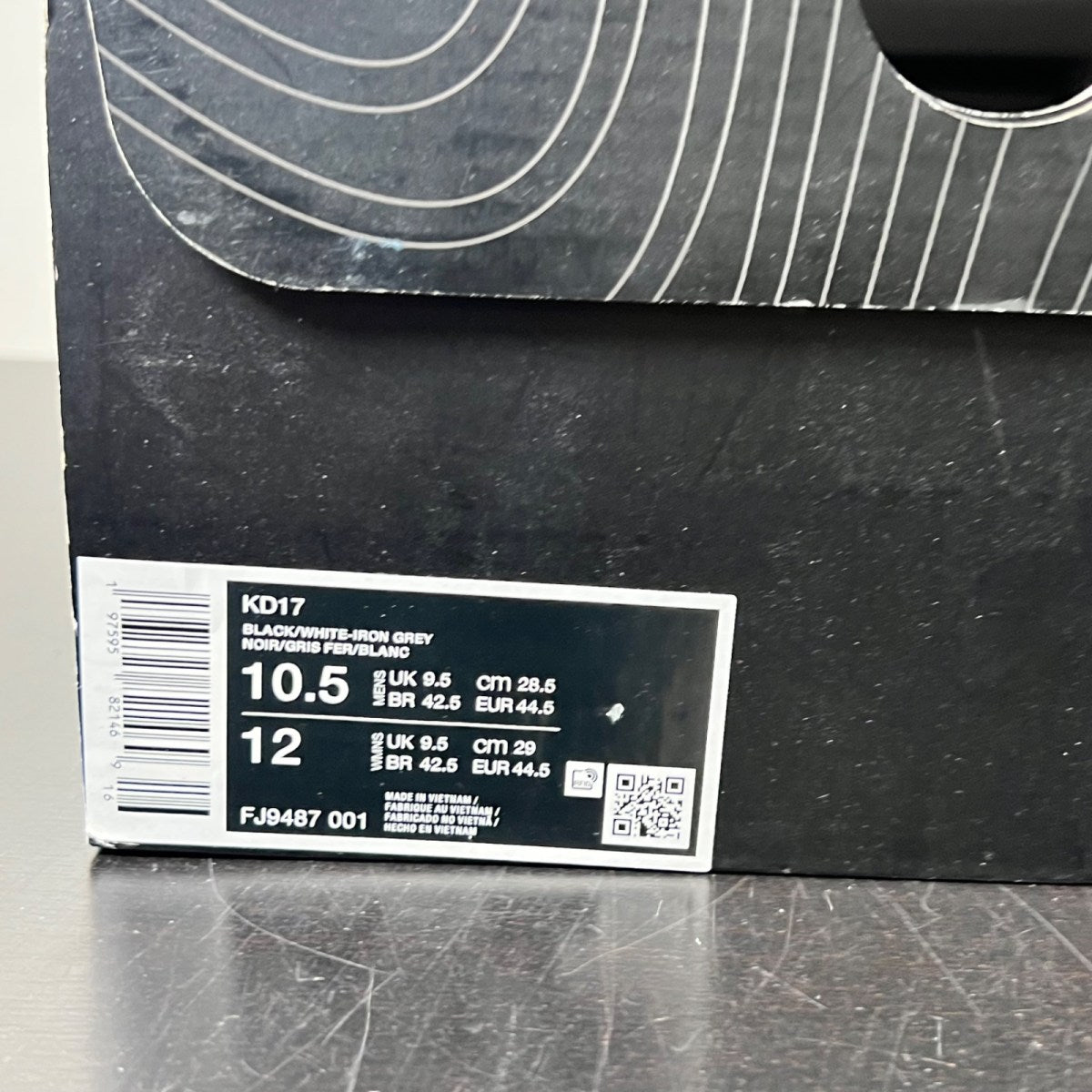 Nike KD 17 Late Night 10.5 (Lightly Worn Pre-Owned)NikeBlack/White/Iron Grey/University Red - Image 5