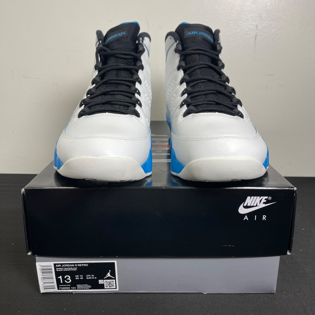 Jordan 9 Retro Powder Blue (2024) 13 (New Pre-Owned)JordanSummit White/Black/Dark Powder Blue - Image 2