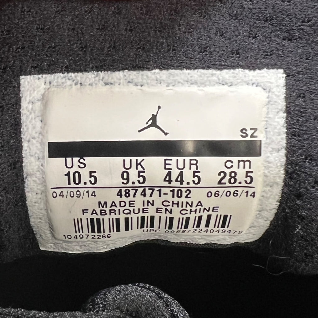 Jordan 14 Retro Black Toe (2014) 10.5 (Lightly Worn Pre-Owned)JordanWhite/Black-Varsity Red-Metallic Silver - Image 7