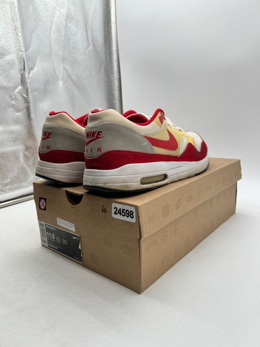 Nike Air Maxim 1+ Sport Red 11.5 (Heavily Worn Pre-Owned)NikeWhite/Sport Red/Neutral Grey - Image 5