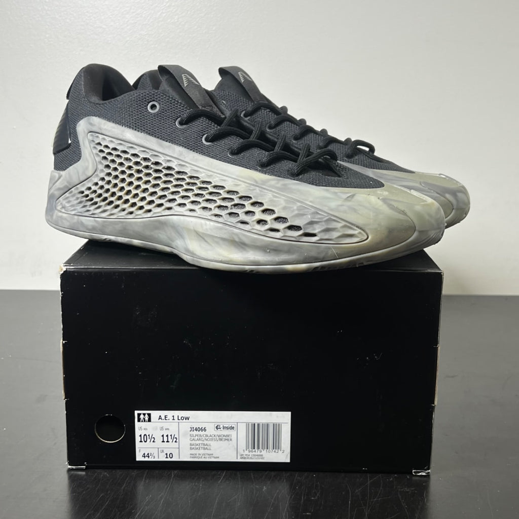 adidas AE 1 Low Ascent Pack MX Grey 10.5 (Lightly Worn Pre-Owned)adidasSilver Pebble/Core Black/Wonder Beige - Image 1