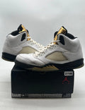 Jordan 5 Retro Olympic (2016) 14 (Heavily Worn Pre-Owned)JordanWhite/Black-Metallic Gold Coin - Image 1