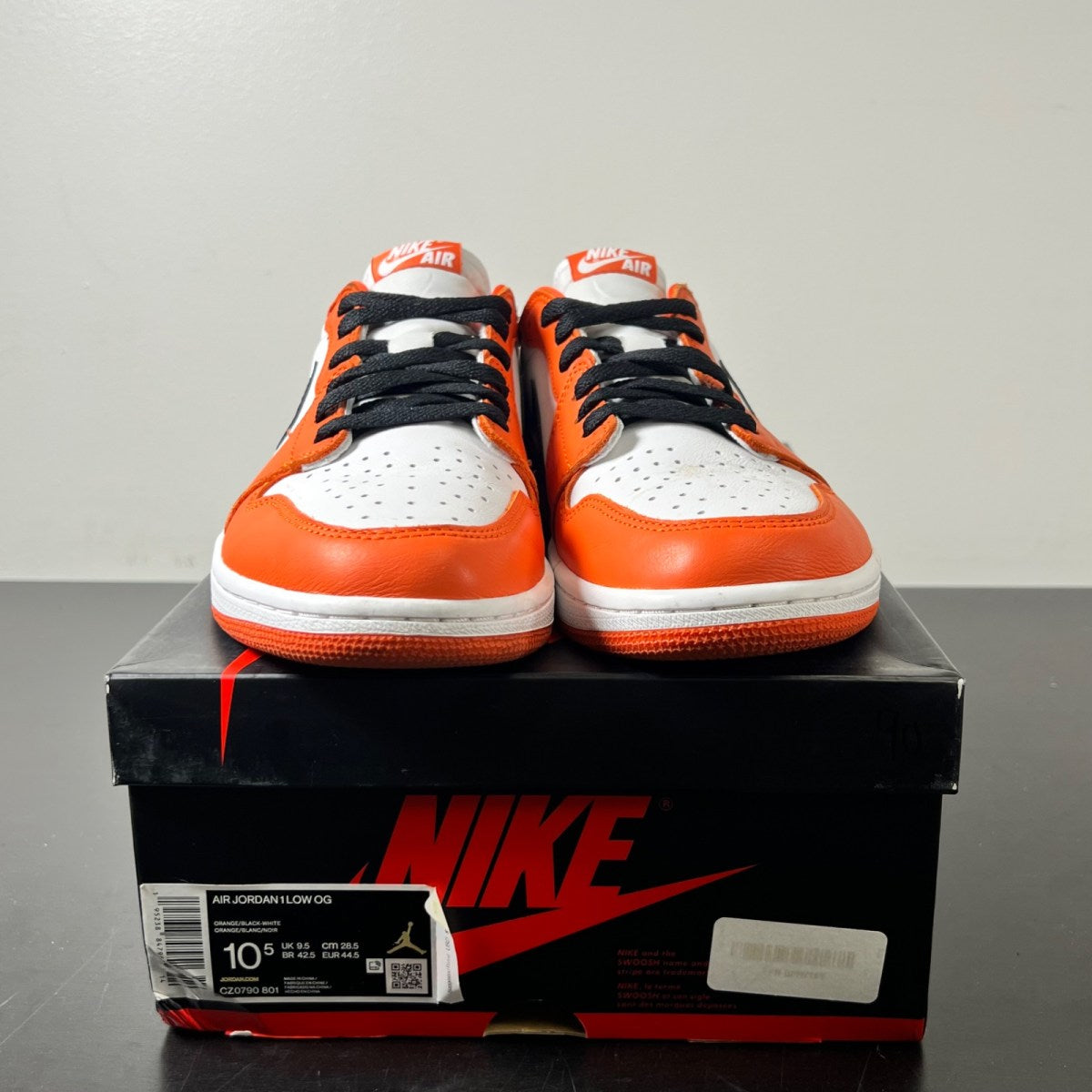 Jordan 1 Low Starfish 10.5 (Lightly Worn Pre-Owned)JordanStarfish/White-Black - Image 2