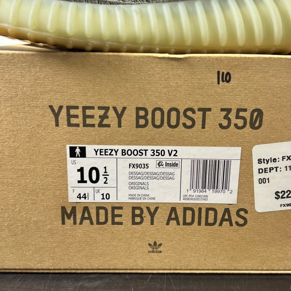adidas Yeezy Boost 350 V2 Desert Sage 10.5 (Lightly Worn Pre-Owned)adidasDesert Sage/Desert Sage/Desert Sage - Image 4
