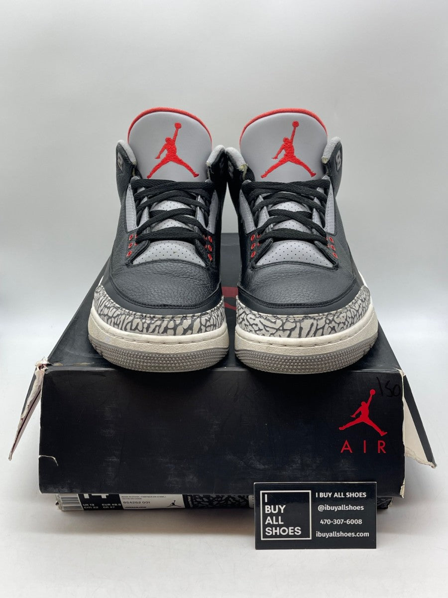 Jordan 3 Retro Black Cement (2018) 14 (Heavily Worn Pre-Owned) - Image 2