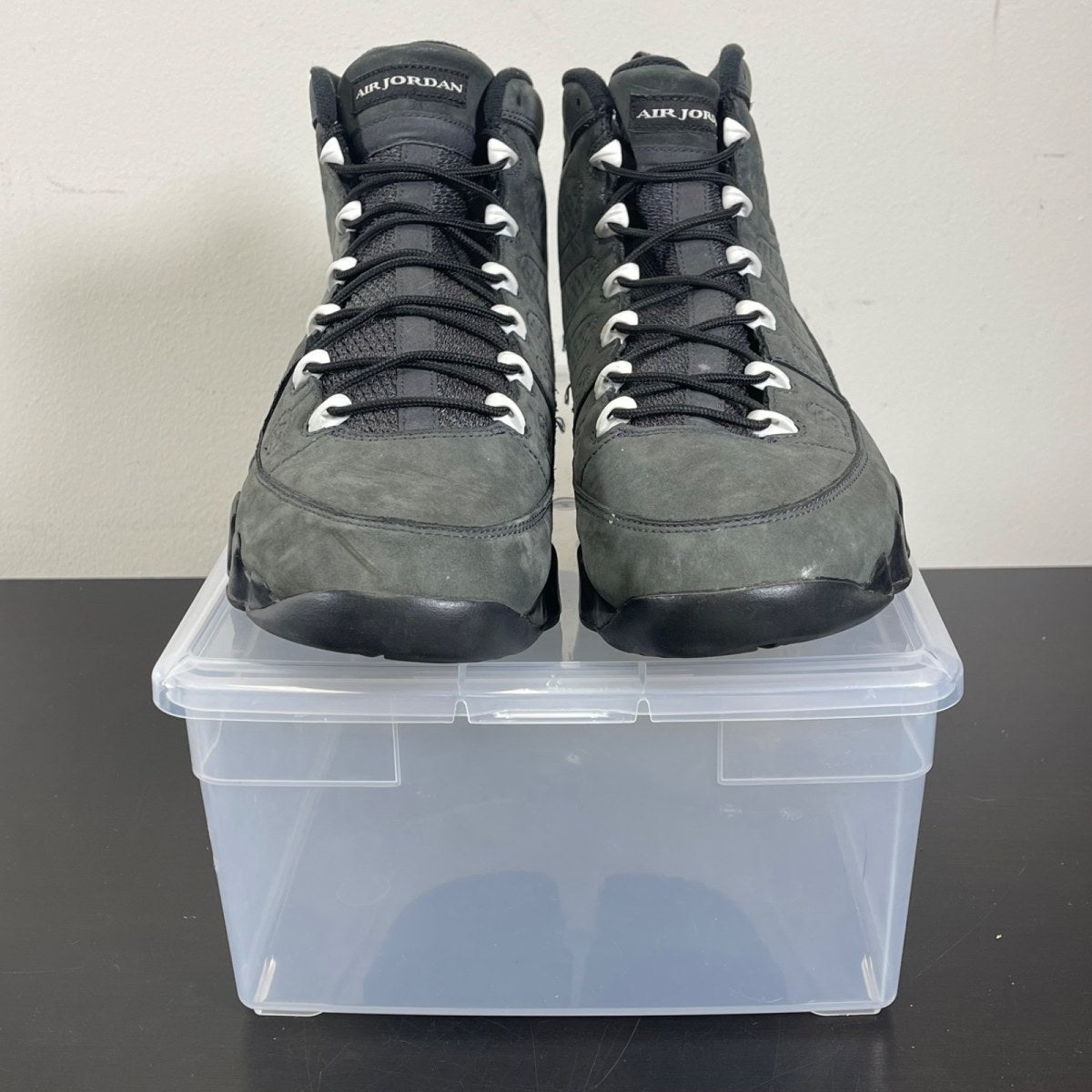 Jordan 9 Retro Anthracite 11.5 (Moderately Worn Pre-Owned)JordanAnthracite/Black-White - Image 2