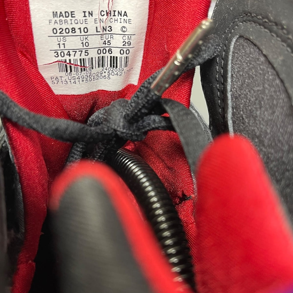 Jordan 7 Retro Raptors (2002) 11 (Moderately Worn Pre-Owned)JordanBlack/Dark Charcoal-True Red - Image 6