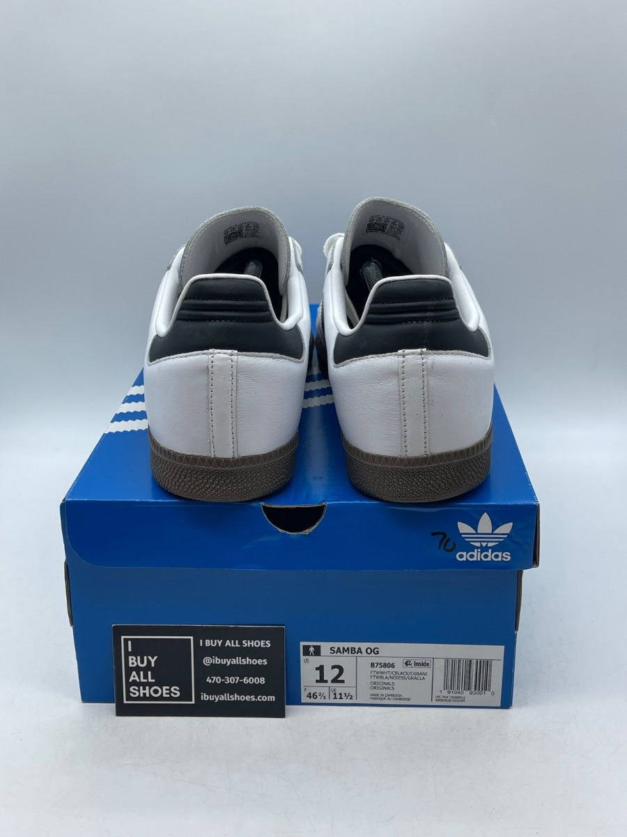 adidas Samba OG 'White Black Gum' 12 (Moderately Worn Pre-Owned) - Image 3