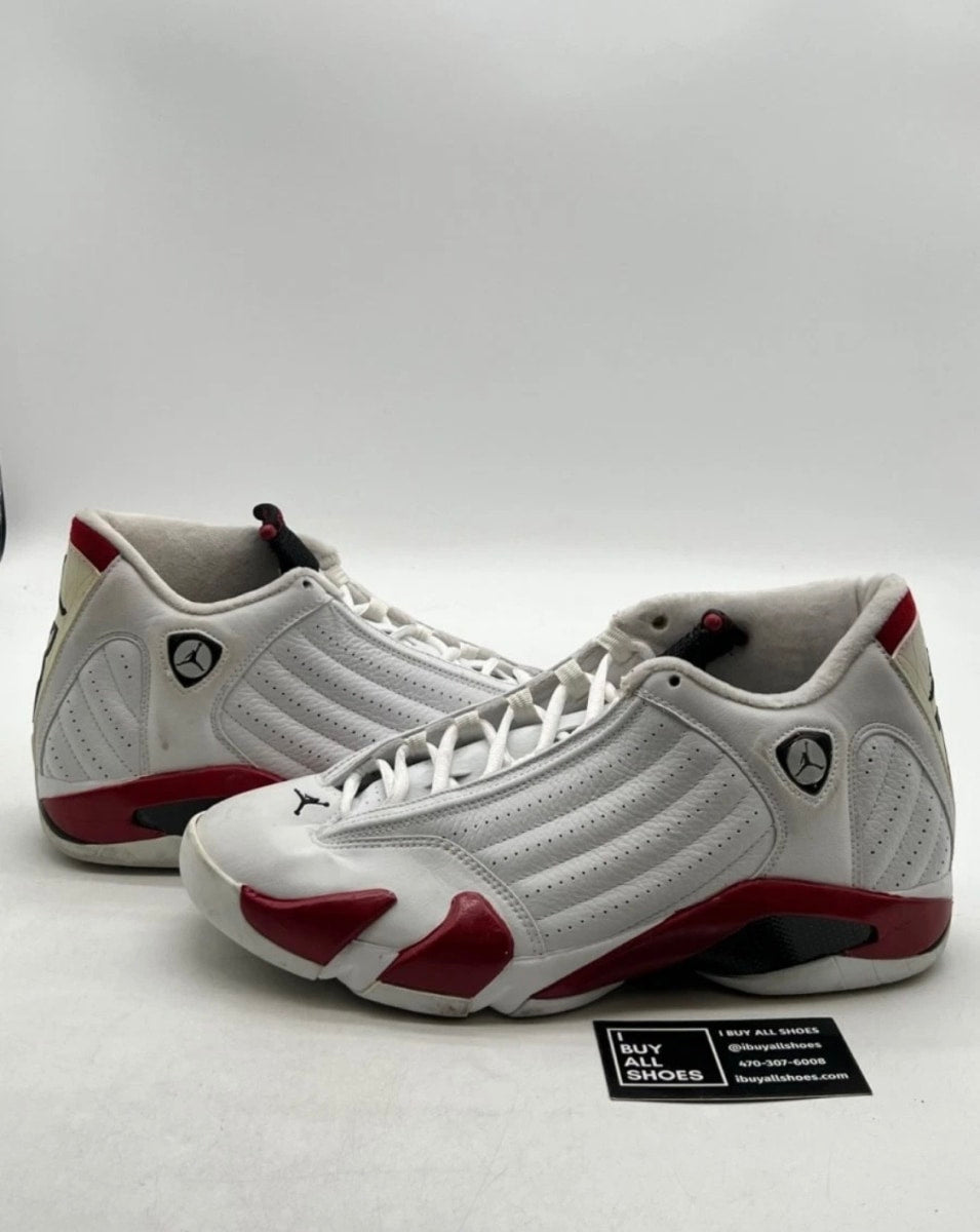 Jordan 14 Retro Candy Cane (2006) 11.5 (Moderately Worn Pre-Owned)JordanWhite/Black-Varsity Red - Image 1