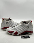Jordan 14 Retro Candy Cane (2006) 11.5 (Moderately Worn Pre-Owned)JordanWhite/Black-Varsity Red - Image 1