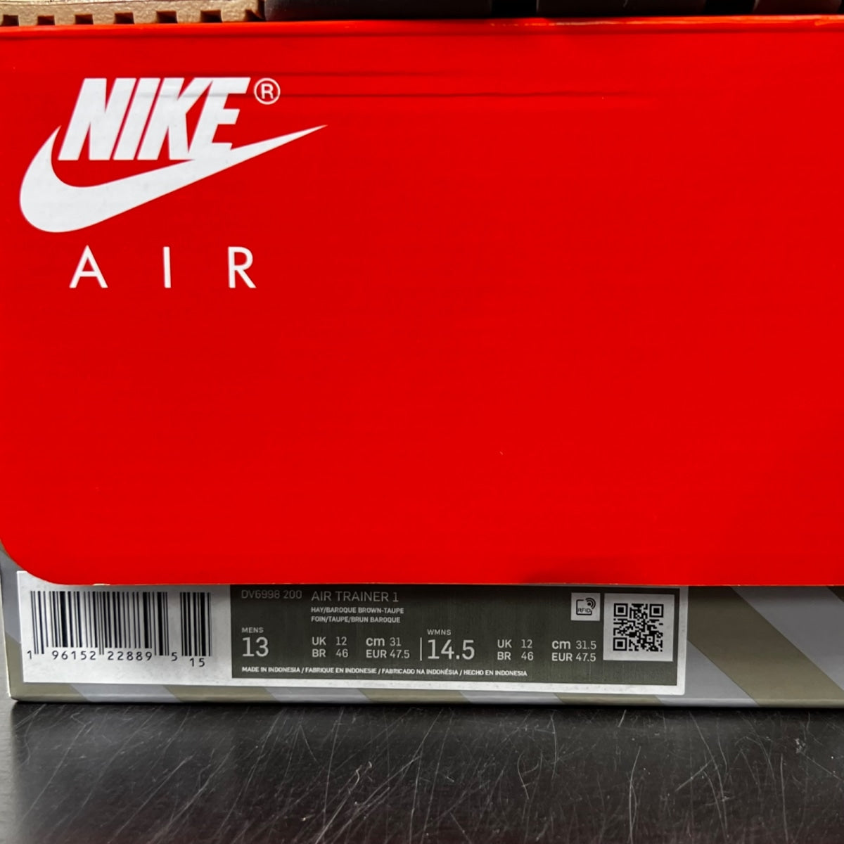 Nike Air Trainer 1 Shima Shima Pack Baroque Brown 13 (Lightly Worn Pre-Owned)NikeHay/Baroque Brown-Taupe-Varsity Red - Image 4