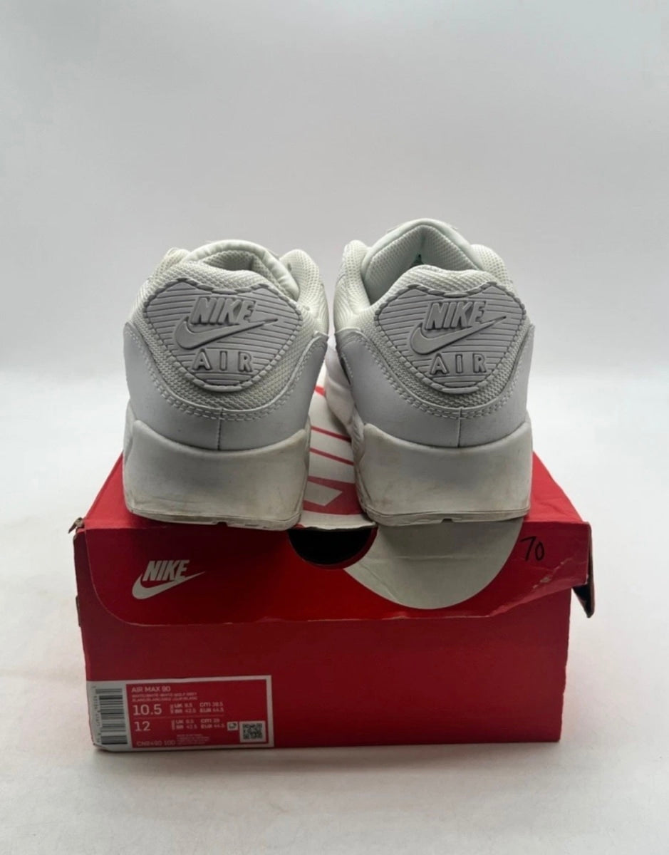 Nike Air Max 90 Recraft Triple White 10.5 (Heavily Worn Pre-Owned)NikeWhite/White-White-Wolf Grey - Image 3