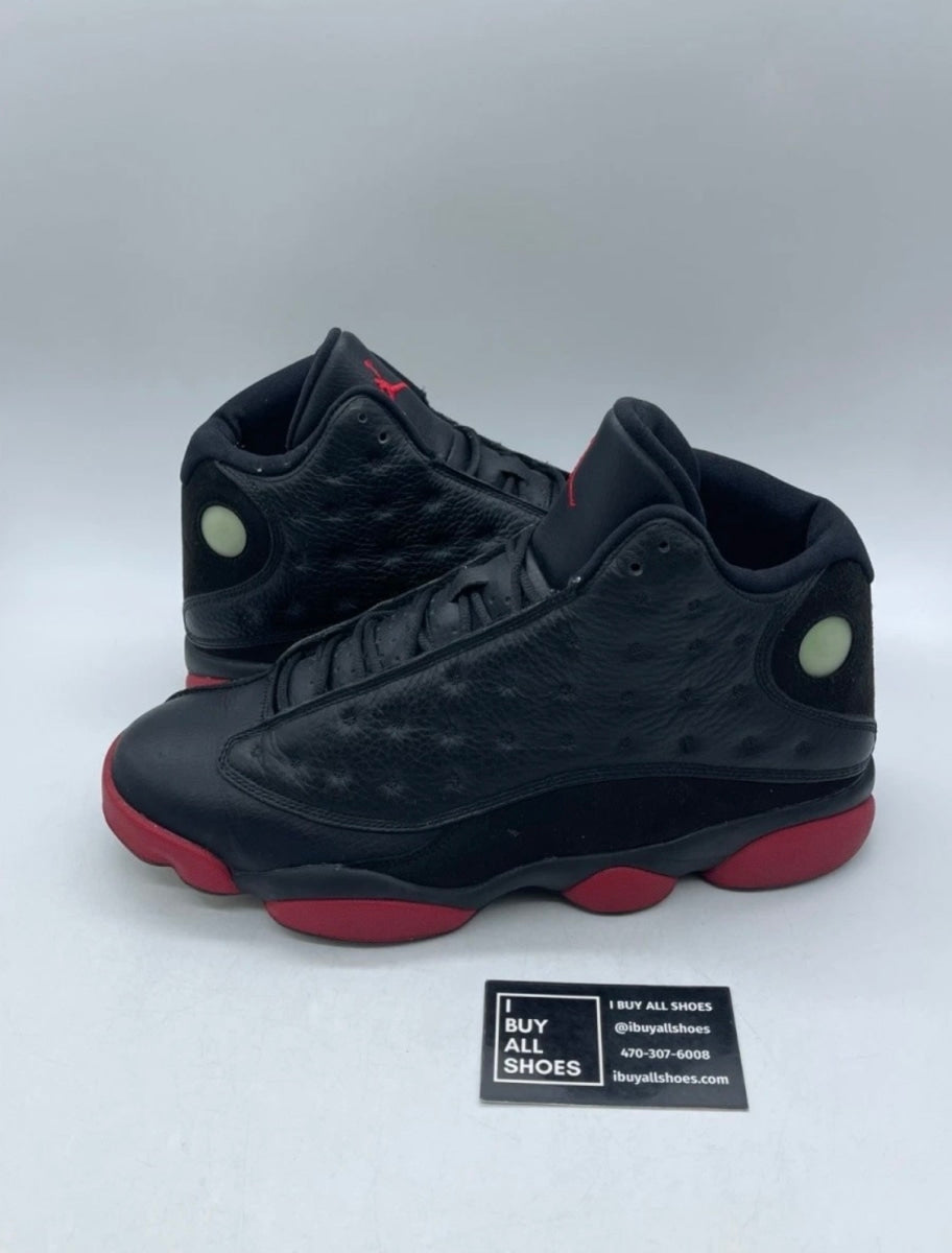 Jordan 13 Retro Dirty Bred 12 (Moderately Worn Pre-Owned)JordanBlack/Gym Red-Black - Image 1