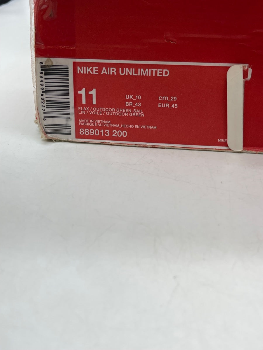 Nike Air Unlimited Flax/Outdoor Green-Sail 11 (Moderately Worn Pre-Owned)NikeFlax/Outdoor Green-Sail - Image 9